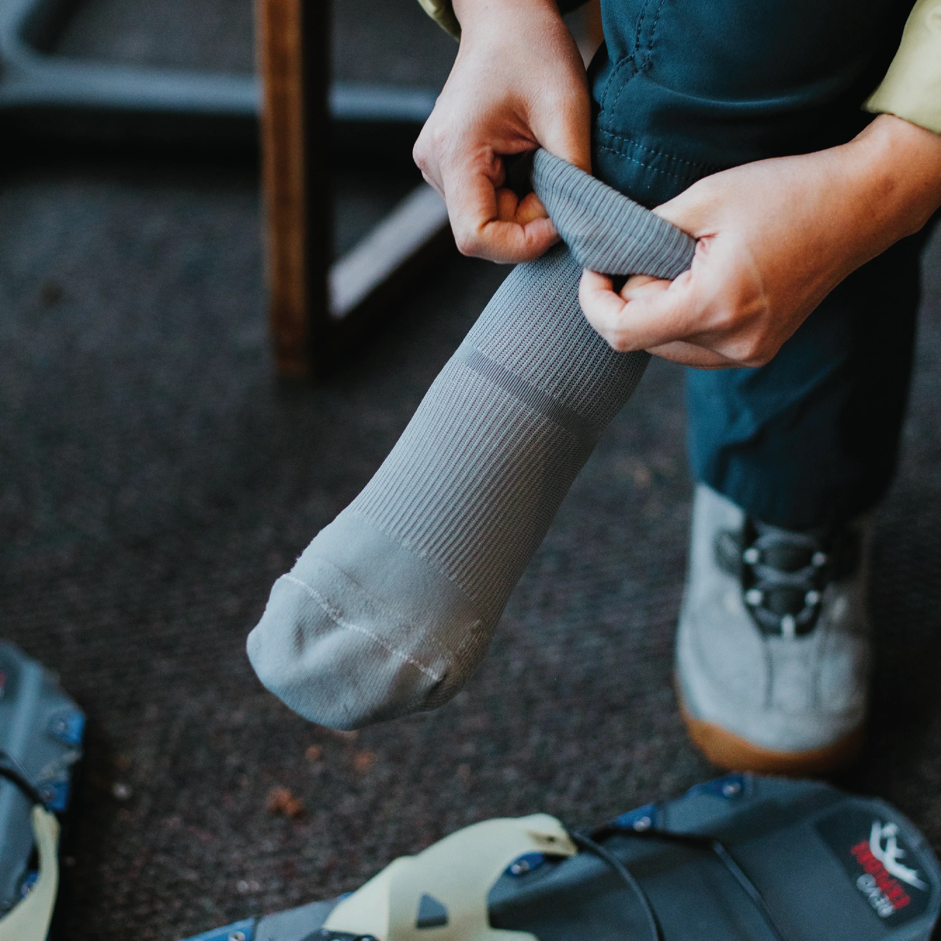 Athletic graduated compression throughout the calf for increased muscle recovery and optimal circulation support