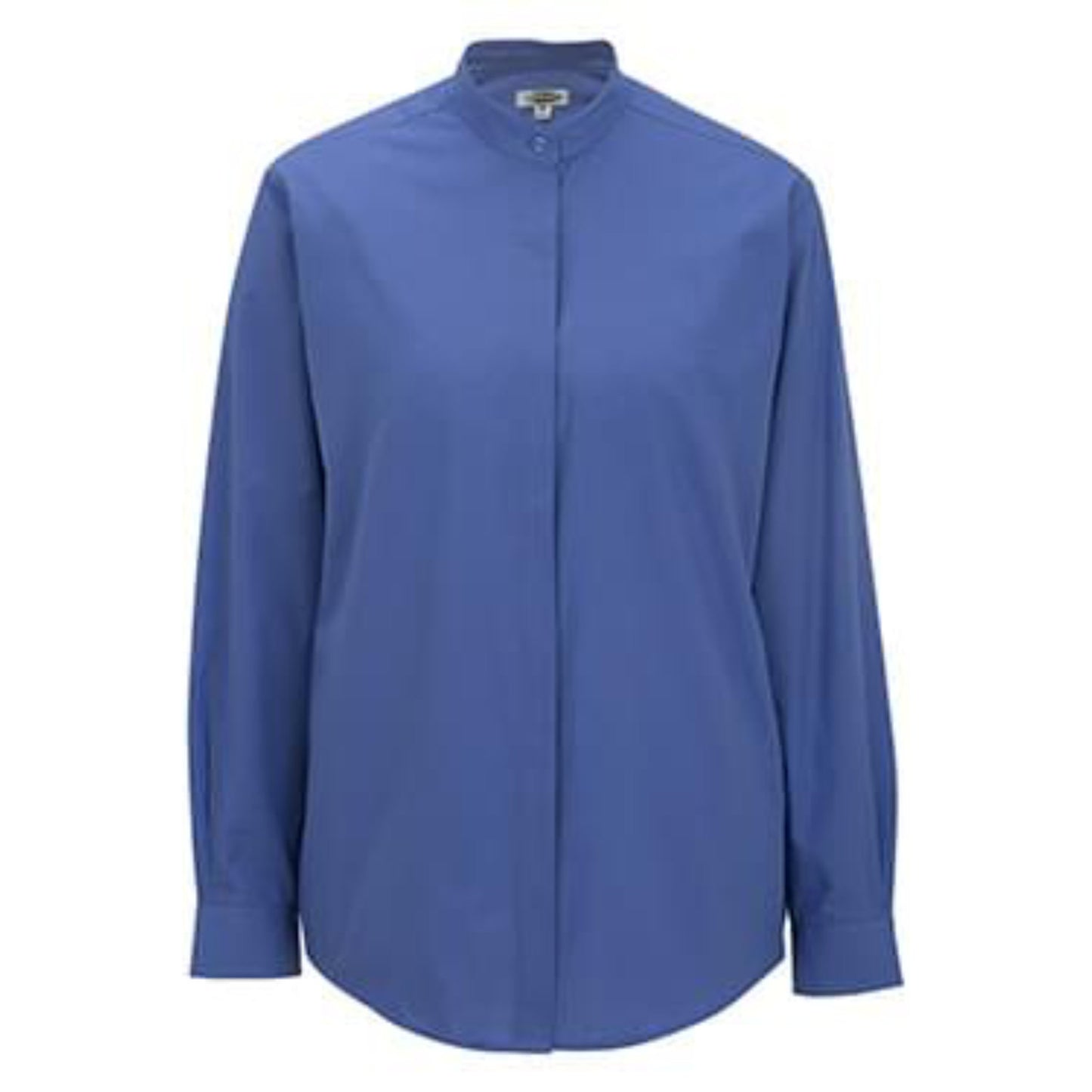 Ladies Banded Collar Broadcloth Shirt