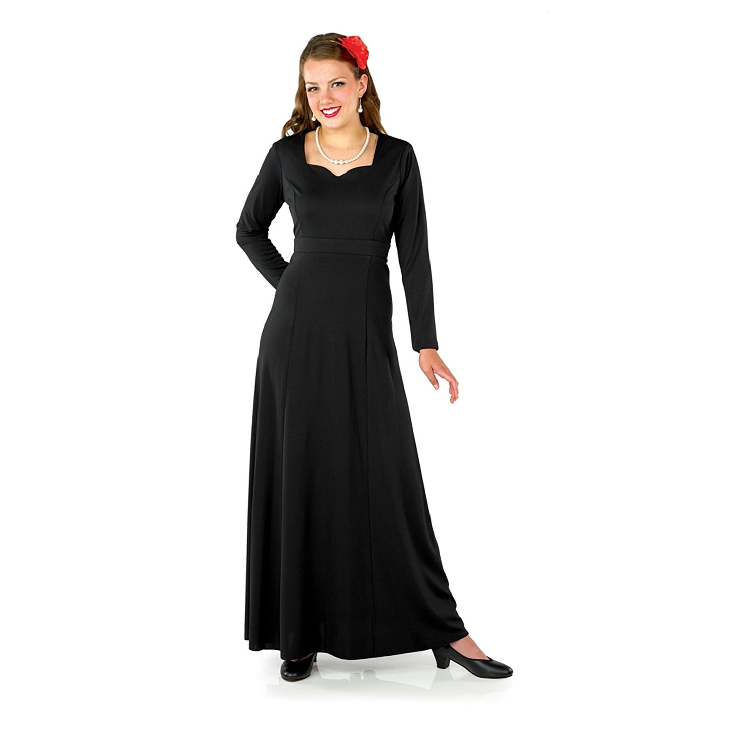 Caroline Dress - Long Sleeve Sweetheart Neckline