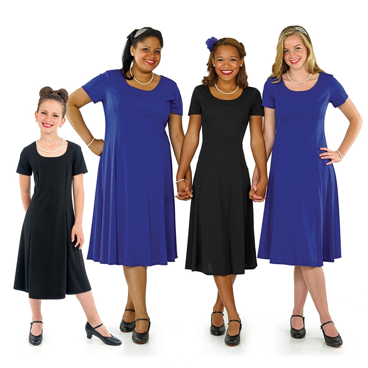 Black Knee Length Choir Dress