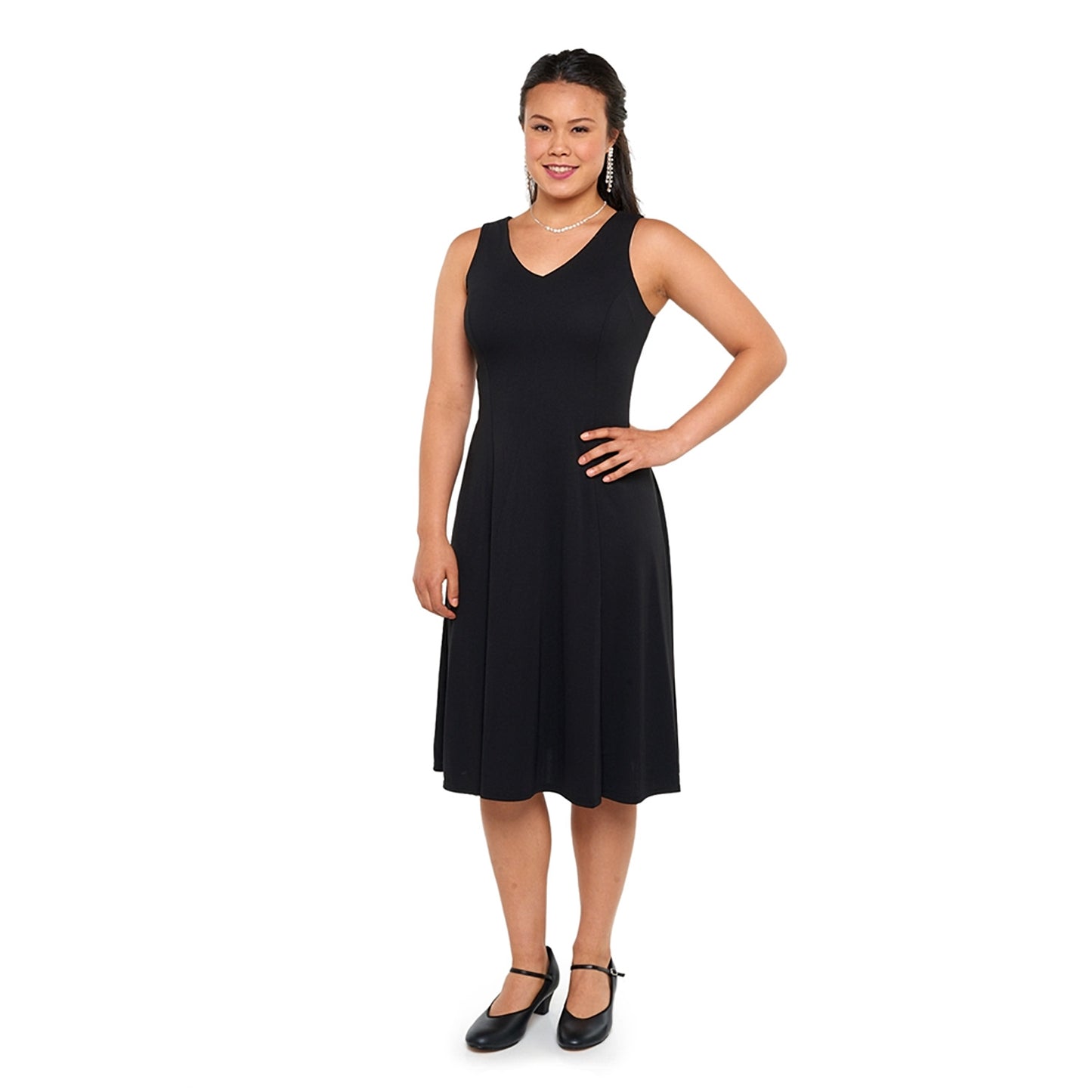 Libby Sleeveless V-Neck Swing Dress (Adult & Youth)