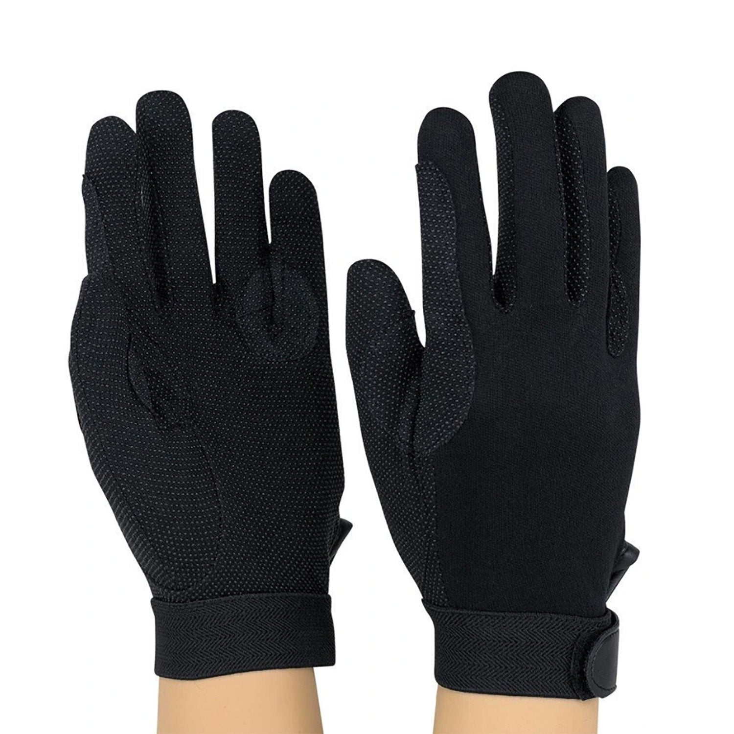 Sure Grip Deluxe Cotton Glove with Velcro Closure S / Black