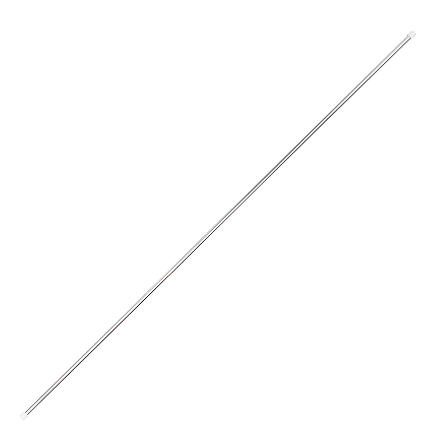 Sleek silver ultra-lightweight flag pole made from anodized aluminum, approximately 1″ in diameter, with a smooth finish and capped end—designed for single-piece indoor or color guard flag use.