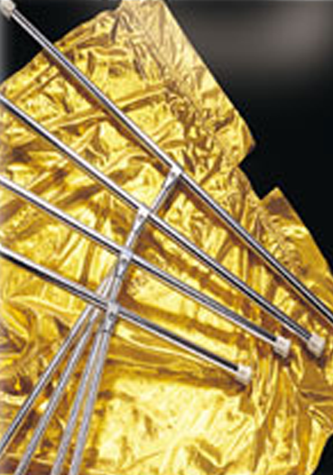 Three‑tier aluminum T‑pole assembly comprising one vertical 1″ pole and three horizontal crossbars at separate heights, each connected via metal T‑pole connectors and capped with white tips—designed to display up to three flags in a tiered arrangement