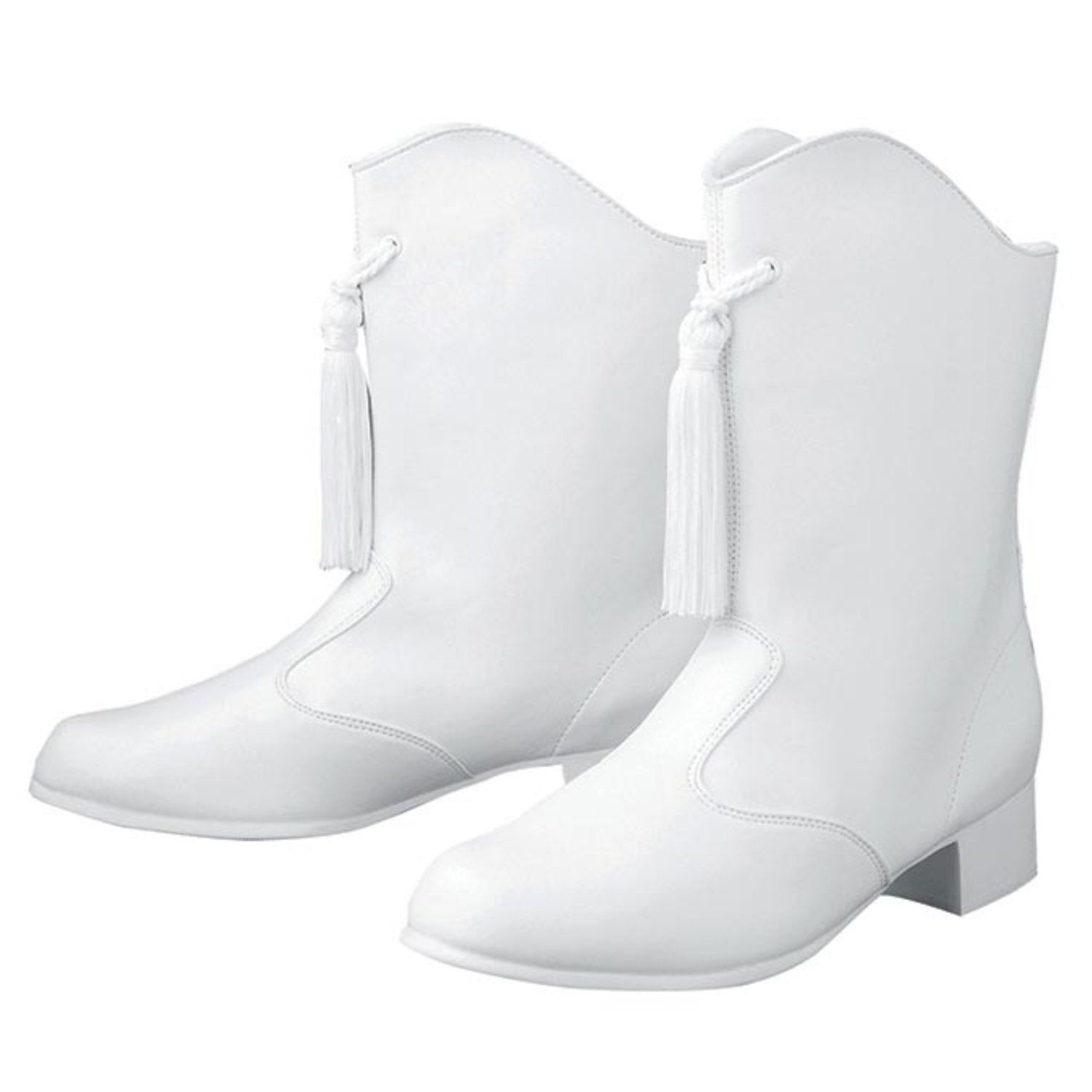 White drill shop team boots