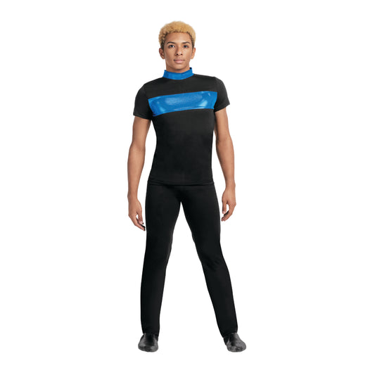 Elegance male top shown with royal trim