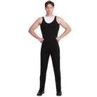 BibFlex by DeMoulin black stretch marching band bibbers made from Algy Flex fabric, featuring tailored fit, discreet rear zipper, and full-length design for enhanced flexibility and comfort.