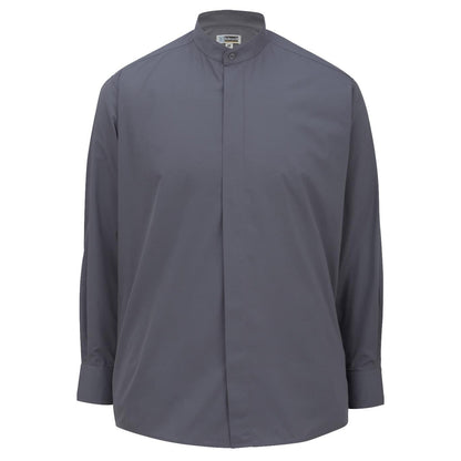 Banded Collar Broadcloth Shirt