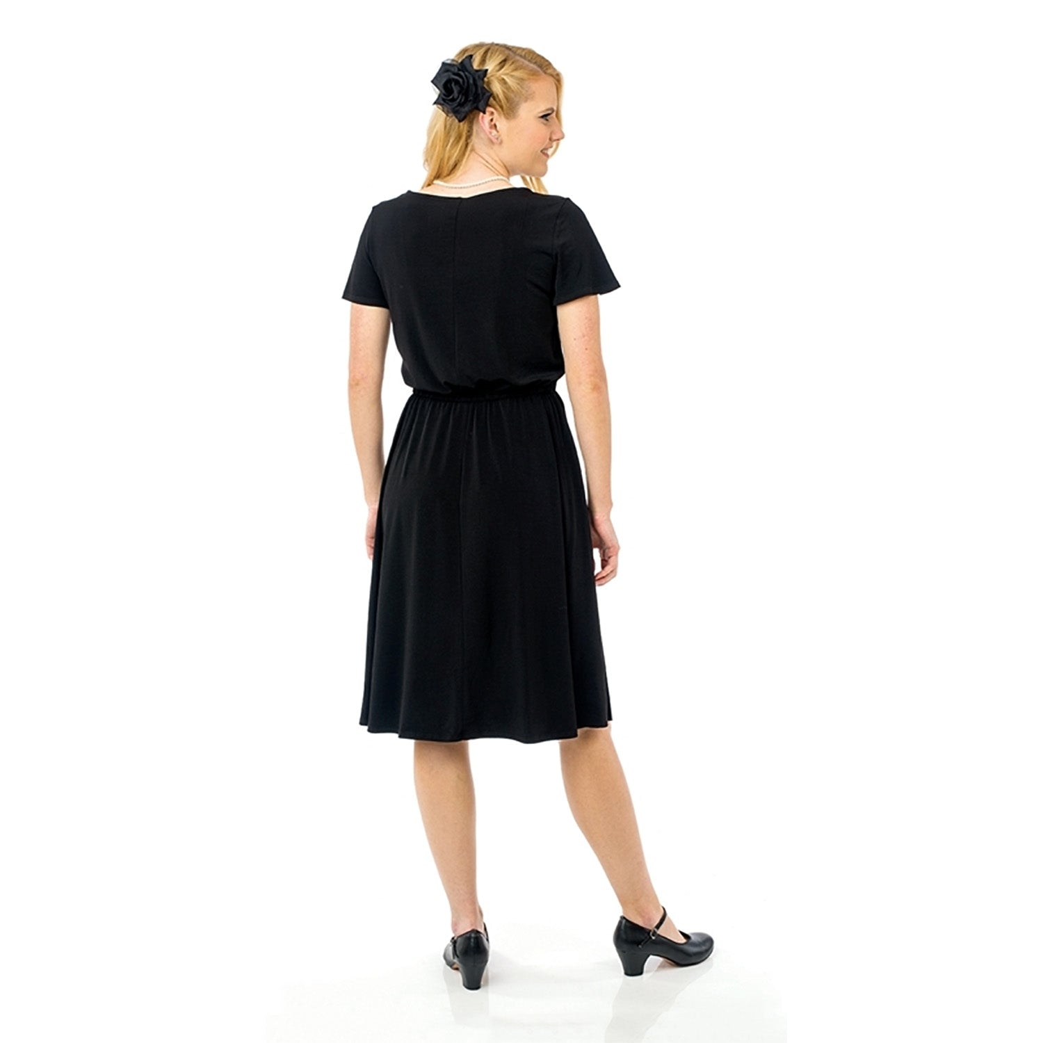 Black Knee Length Choir Dress