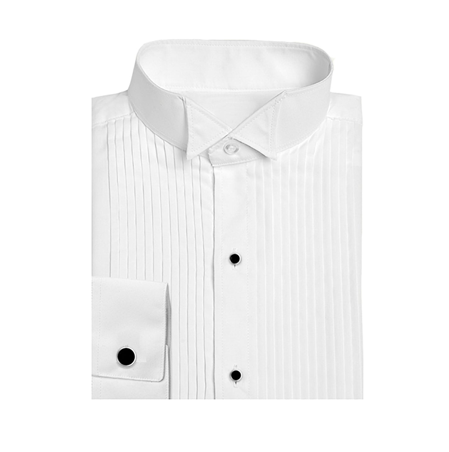 Poly/Cotton Wingtip Pleated Tuxedo Shirt - Mens & Boys