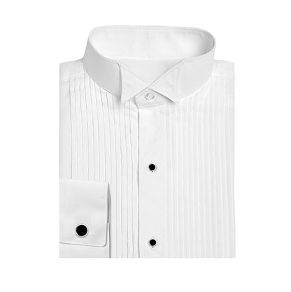 Poly/Cotton Wingtip Pleated Tuxedo Shirt - Mens & Boys