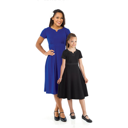 Tori Crew V-Notch Neckline Swing Dress (Adult & Youth)