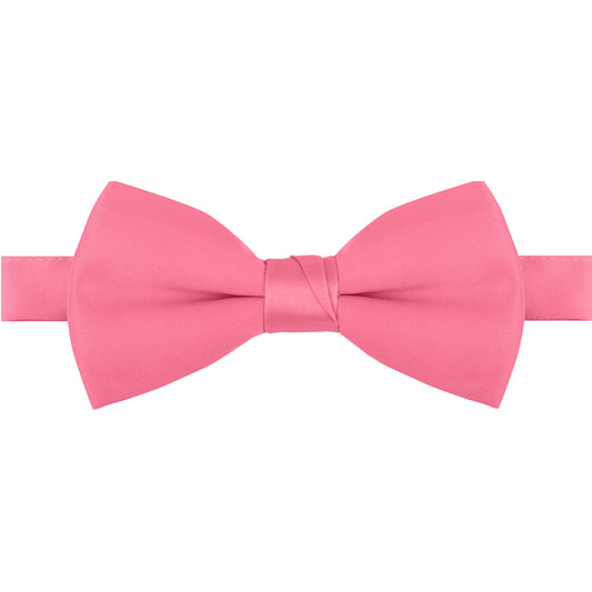 Polyester Satin Bow Tie - Banded or Clip-On - 26 Colors