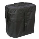 Black Vivace Deluxe plume bag in padded 1680‑denier nylon, zippered top closure, adjustable shoulder strap and reinforced top handle—designed for structured plume storage.