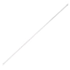 Clear Illusion Pole — 1″ diameter one-piece Lexan polycarbonate staff with smooth surface and white end caps, featuring integrated Velcro strip for flag attachment.