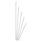 Sleek silver ultra-lightweight flag pole made from anodized aluminum, approximately 1″ in diameter, with a smooth finish and capped end—designed for single-piece indoor or color guard flag use.