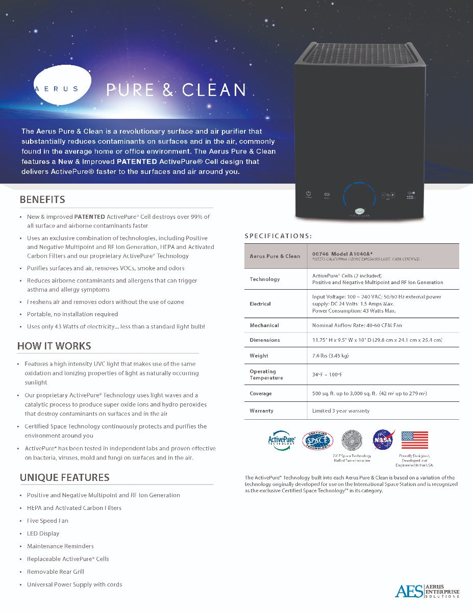 Pure & Clean Air Purifier - California Model