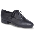 Capezio Overture Oxford character shoe in black PU leather, lace-up oxford styling, padded collar and Achilles notch, suitable for tap accessory installation