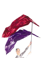 Two‑tier T‑pole display featuring one vertical 1″ anodized aluminum shaft with two horizontal crossbars at staggered heights, each capped with white end tips and joined by metal T‑pole connectors—designed for dual-flag performance
